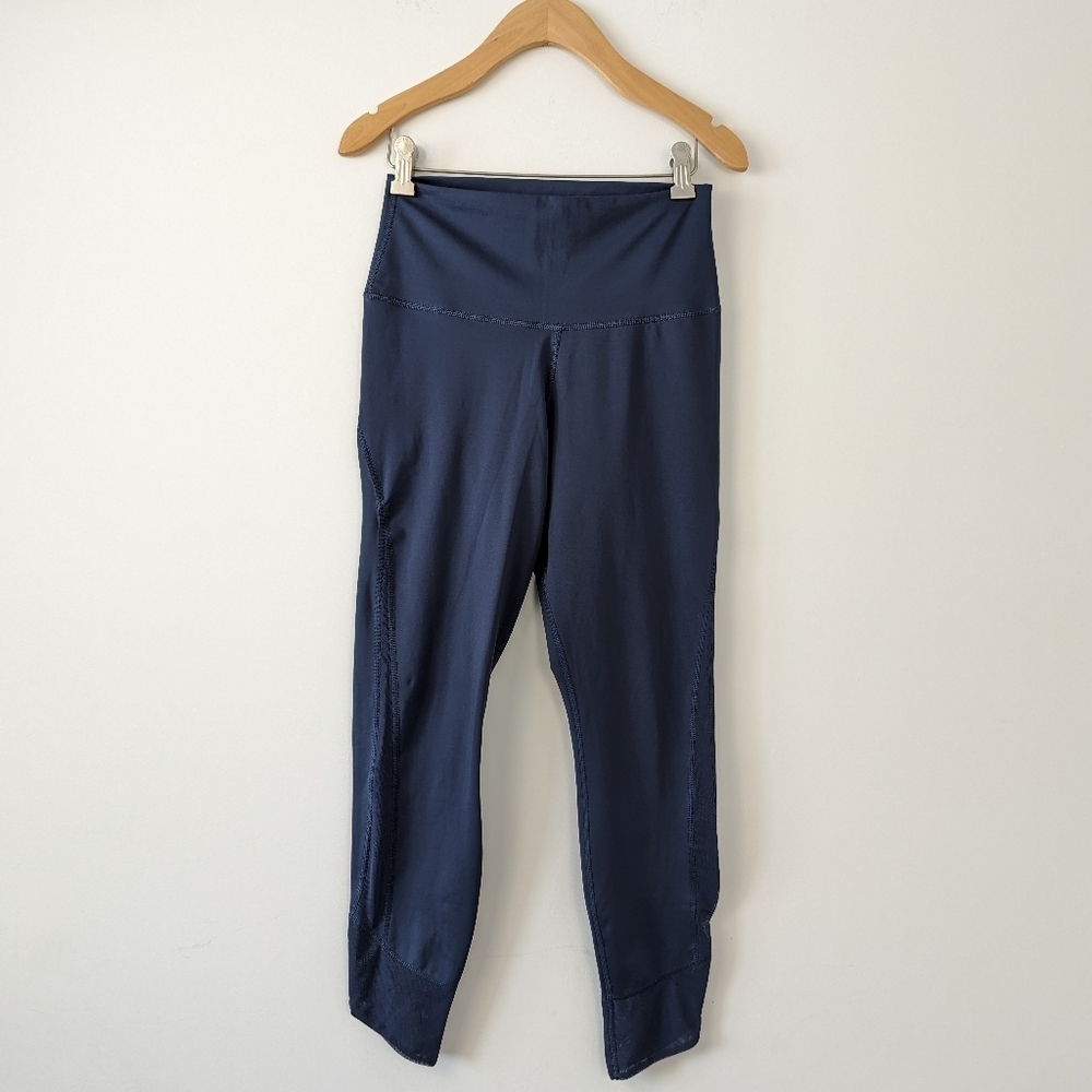 Navy Blue Women's Dri-FIT Yoga Pants by Yogalicious size M